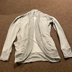 Super soft long gray cardigan by Athleta Girl (youth size 12)!
